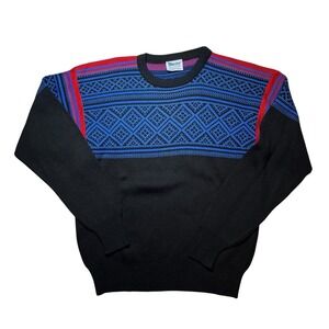 Vintage Meister Geometric Crew Neck Ski Sweater‎ Wool Blend Men's 80s/90s